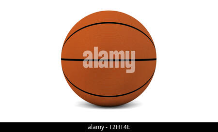 Basket-ball isolé le rendu 3D Banque D'Images