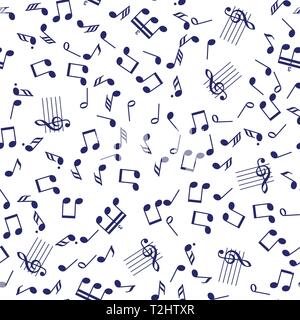 Les notes de musique sans surface symboles design pattern. Illustration de Vecteur