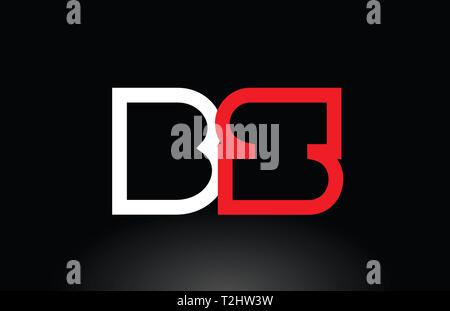Blanc Rouge logo lettre alphabet combinaison b b s design adapté pour une société ou entreprise Illustration de Vecteur