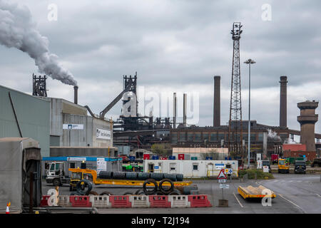 Steelworks,Angleterre,Scunthorpe (prises à partir de la voie publique) Banque D'Images