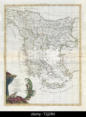 'Turquie d'Europa…" La Turquie dans l'Europe. Balkans Grèce Bulgarie &c. ZATTA 1783 map Banque D'Images