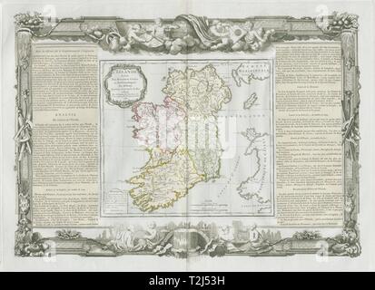 'L'Irlande divided into two new species par provinces. L'Irlande. DESNOS/DE LA TOUR 1771 Ancien site Banque D'Images