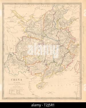 La Chine de du Halde et les Jésuites. McCartney. Formosa Taïwan. Carte 1846 SDUK Banque D'Images