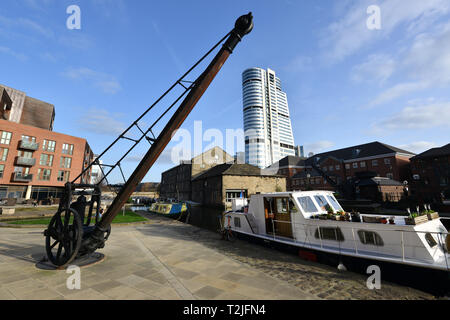 Leeds, Yorkshire, UK, montrant Bridgewater Place. Banque D'Images