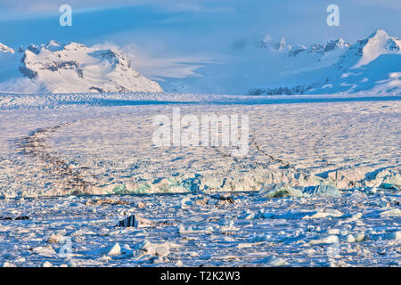 Lagon Jokulsarlon, glace, Austurland, Islande, Europe Banque D'Images