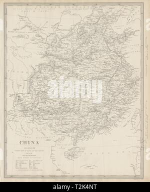 Chine.De Du Halde Jésuites McCartney Kyaikkami. Formosa Taïwan SDUK map 1844 Banque D'Images