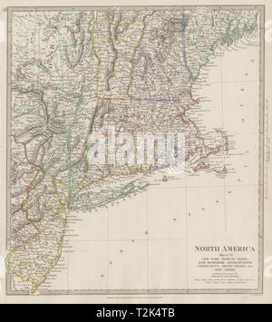 USA.New york Connecticut Maine Massachusetts New Jersey NH RI VT 1844 SDUK site Banque D'Images