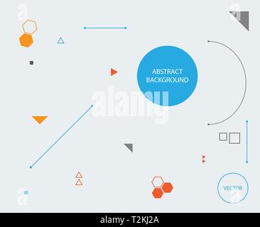 Fond abstrait géométrique minimaliste moderne fabriqué à partir de formes de base Illustration de Vecteur