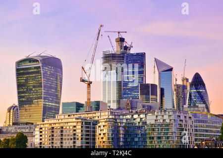 Ville de London Financial District, Royaume-Uni Banque D'Images