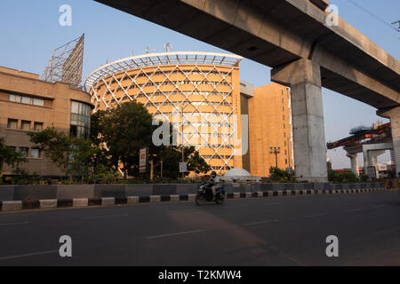 Dans la construction des tours cybernétiques HITEC City à Hyderabad, Inde Banque D'Images