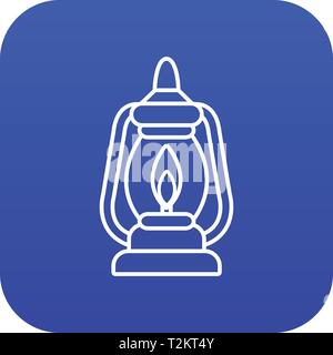 L'icône lampe minière vecteur bleu isolé sur fond blanc Illustration de Vecteur