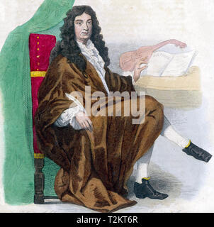 JEAN-BAPTISTE Lully (1632-1687) compositeur français d'origine italienne Banque D'Images