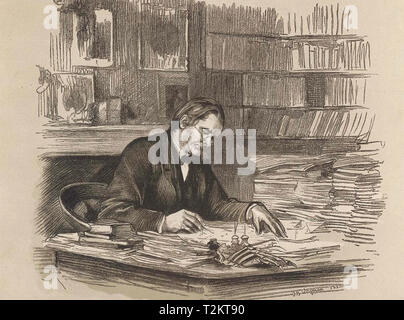 THOMAS Huxley (1825-1895) biologiste et anthropologue anglais Banque D'Images
