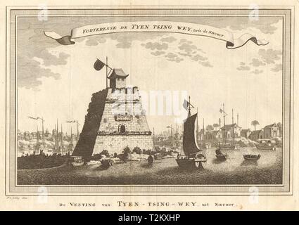 'Forteresse de Tyen-tsing-wey'. La Chine. La forteresse de Tianjin. SCHLEY 1749 Banque D'Images