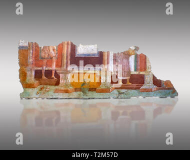 Fresque romaine des décorations murales de la salle de bain Balnea, Rome. Museo Nazionale Romano ( Musée National Romain), Rome, Italie. Banque D'Images