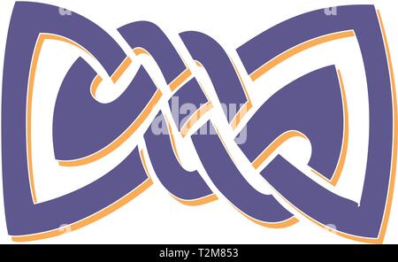 Celtic knot motif, croquis design symboles isolés pour une utilisation dans les modèles et échantillons pour tatouage et diverses conceptions - Vector Illustration de Vecteur