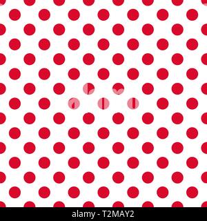 Motif à pois vecteur. Rouge sur blanc. Illustration de Vecteur