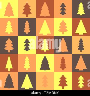 Noël arrière-plan - patchwork transparente texture avec les arbres de Noël. Illustration de Vecteur