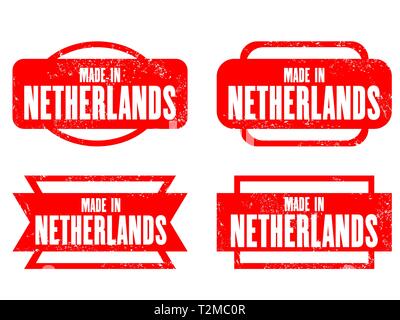 Faites en Pays-Bas - vector grunge stamp isolés. Illustration de Vecteur