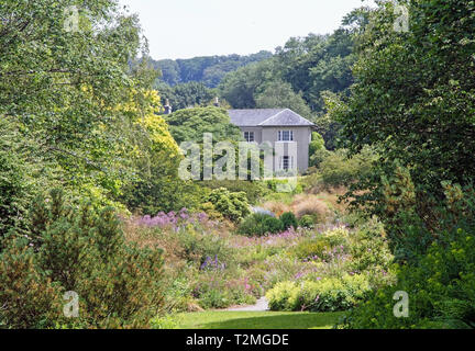 Maison jardin, Buckland Monachorum, Devon Banque D'Images