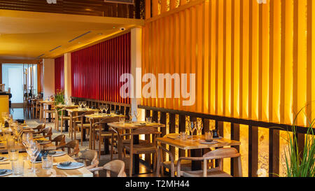 Vue de l'intérieur du restaurant 5 Avenida Palma de Majorque, Baleares, Espagne le 2 avril 2019 Banque D'Images