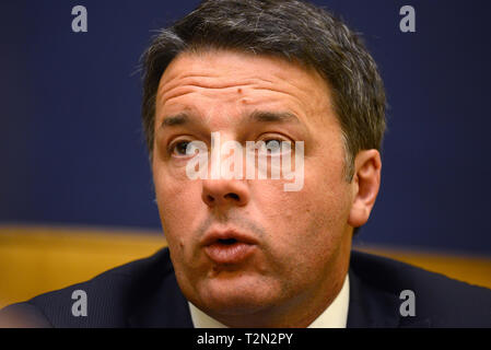 Rome, Italie. 06Th avr, 2019. Dans photo Matteo Renzi : Crédit Photo Agency indépendante/Alamy Live News Banque D'Images