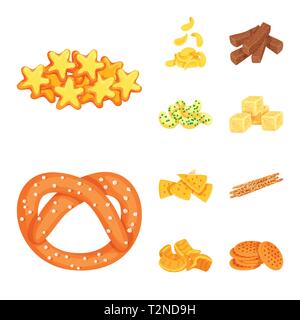 Cookie,plaquettes,1900,le maïs,bretzel,biscuit,de,cracker,pain,pommes de terre,bois,soft,snack,star,bol,blanc,allemand,apéritif,doux,oignon,biscuits,texture,salé,boulangerie,jaune,soupe,biologique,chaud,alimentaire,croquant,boulangerie,saveur,produits,menu,Bar,Oktoberfest party,cuisiner,set,icône,,illustration,collection,isolé,design,graphisme,élément signe,caricature,couleur,vecteurs vecteur , Illustration de Vecteur