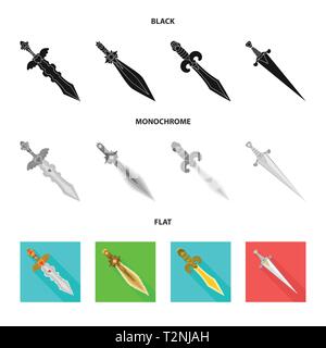 Handle,couilles,decoration,ailes,star,conquérant,ruby,or,argent,acier,cuivre,bataille,parure,vieux,militaires,,soldat,fantasy warrior,le meurtre,jeu,armor,forte,lame,épée,couteau,dague arme,sabre,,cité médiévale,set,icône,,illustration,collection,isolé,design,graphisme,élément,signe, vecteurs vecteur , Illustration de Vecteur