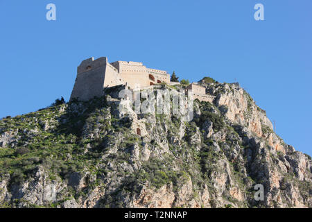 Château de Palamidi sur la colline au-dessus de la ville de Nauplie en Grèce Banque D'Images