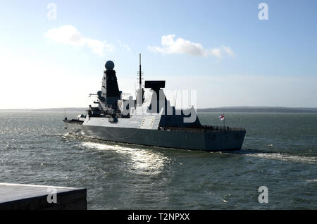 Le HMS Duncan, destroyer de la marine royale Banque D'Images