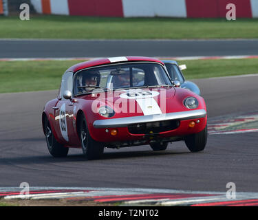 Ross Hyett, Lotus Elan 26R, protections, HSCC, Trophée de la saison, samedi, 30 mars 2019, le circuit de Donington Park, course, CJM Photography, classic ca Banque D'Images