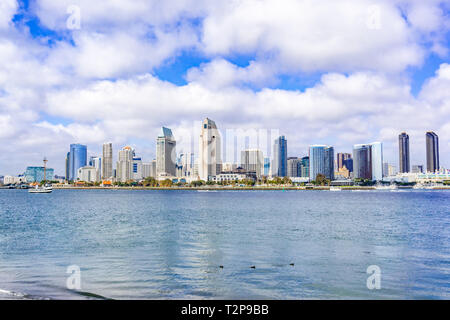 Vue panoramique sur le centre-ville de San Diego, Californie Banque D'Images