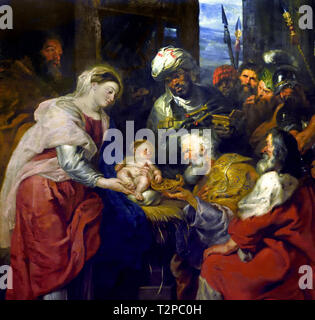 L'Adoration des Mages 1626 par Peter Paul Rubens 1577-1640 Belgique belge flamande Banque D'Images