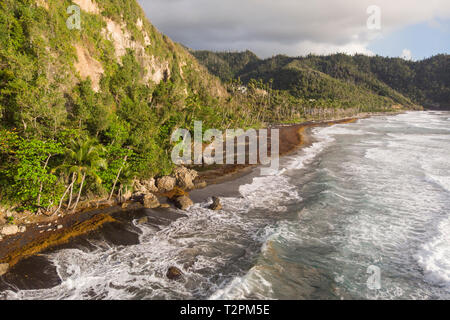 Station balnéaire de la côte est de la Dominique, des Caraïbes Banque D'Images