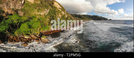 Station balnéaire de la côte est de la Dominique, des Caraïbes Banque D'Images