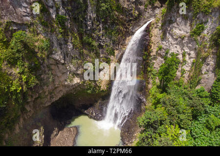 Trafalgar Falls, parc national du Morne Trois Pitons, Dominique Banque D'Images