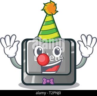 Bouton Supprimer Clown jouets en forme cartoon vector illustration Illustration de Vecteur