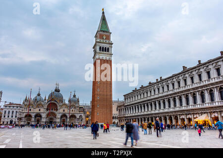 L'aube sur le Palais des Doges à Venise, la Place Saint Marc Banque D'Images