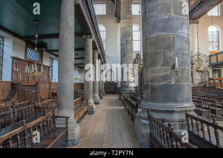 Bancs à la synagogue portugaise d'Amsterdam aux Pays-Bas 2019 Banque D'Images