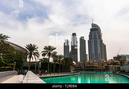 Dubaï, Émirats arabes unis ; adresse Hotel à Emaar Square Banque D'Images