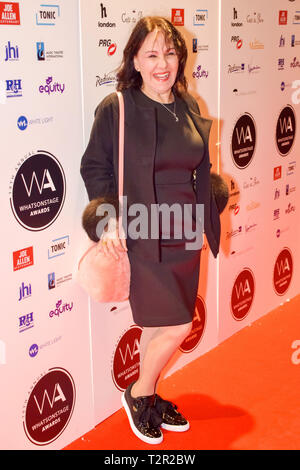 Assister à la 19e Congrès annuel des célébrités WhatsOnStage Awards au Prince of Wales Theatre sur Coventry Street à Londres comprend : Arlene Phillips Où : London, Royaume-Uni Quand : 03 mars 2019 Crédit : Paul Taylor/WENN.com Banque D'Images
