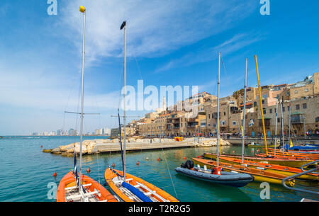 Vieille ville et du port de Jaffa à Tel Aviv, Israël Banque D'Images