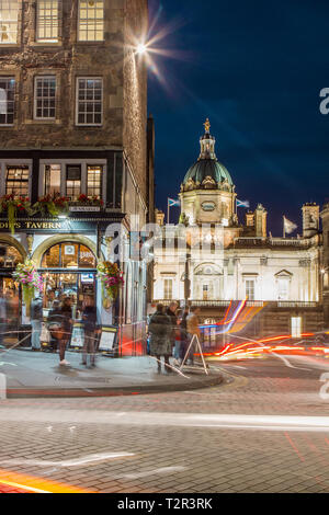Nuit de temps a Deacon Brodies sur le Lawnmarket, Édimbourg, Écosse Banque D'Images