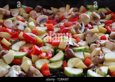 Pan coloré de légumes végétarien Banque D'Images