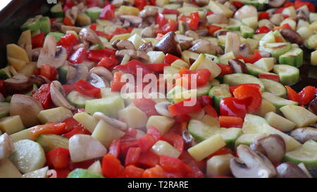 Pan coloré de légumes végétarien Banque D'Images