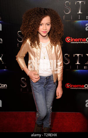 L'actrice Chloe Coleman arrive sur le tapis rouge pour la présentation STXfilms CinemaCon's "l'état de l'industrie : Passé, présent et futur" au Colosseum du Caesars Palace, le 2 avril 2019 à Las Vegas, Nevada. Banque D'Images