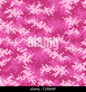 Camouflage Rose transparente motif pixel raccordable Banque D'Images