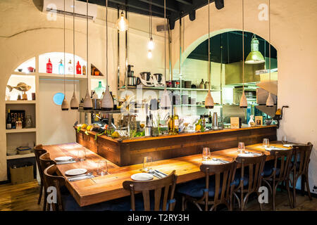 Vue de l'intérieur de la Canela restaurant Palma de Majorque, Baleares, Espagne le 3 avril 2019 Banque D'Images