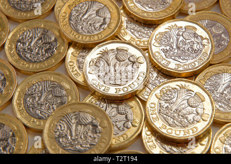 UK Livre Sterling de monnaie. Banque D'Images