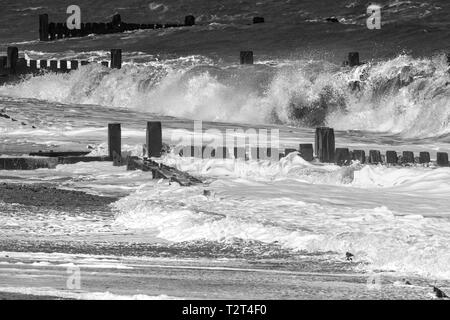 Sculpture de la mer, les vagues et l'eau forte Banque D'Images